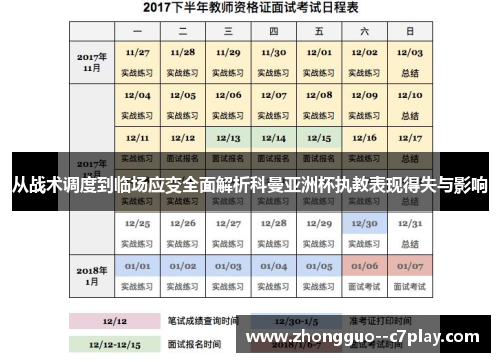 从战术调度到临场应变全面解析科曼亚洲杯执教表现得失与影响